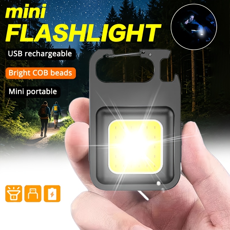 Outdoor Adventures - ไฟฉายพกพาแบบพวงกุญแจ มินิอเนกประสงค์ ไฟฉายแคมป์ปิ้ง ชาร์จ USB ได้