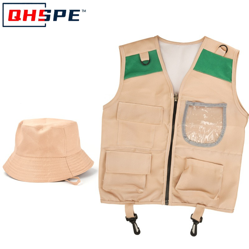 Outdoor Adventure Activities For Kids - เด็ก Explorer เสื้อกั๊กและหมวกเครื่องแต่งกาย Safari Cargo เสื้อกั๊กเด็กชุดผจญภัยกลางแจ้งสําหรับเด็กเล็ก