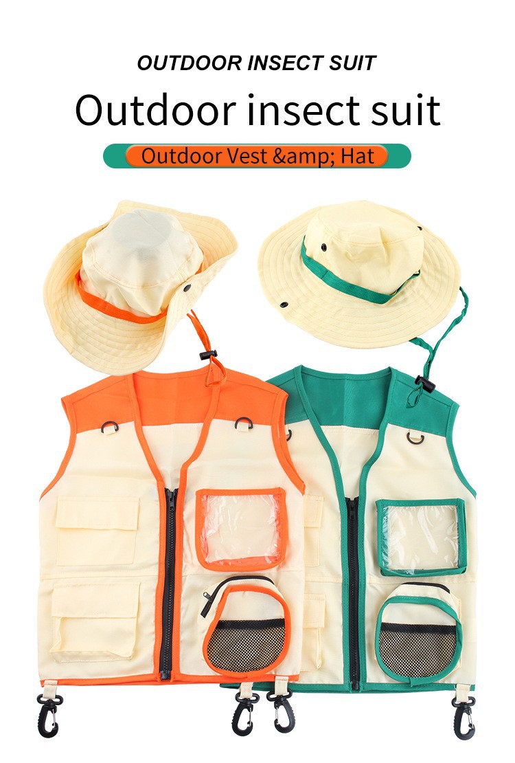 2 ชิ้น ชุดเสื้อกั๊กและหมวกสำหร - Outdoor Adventure Activities For Kids บทวิจารณ์และราคา
