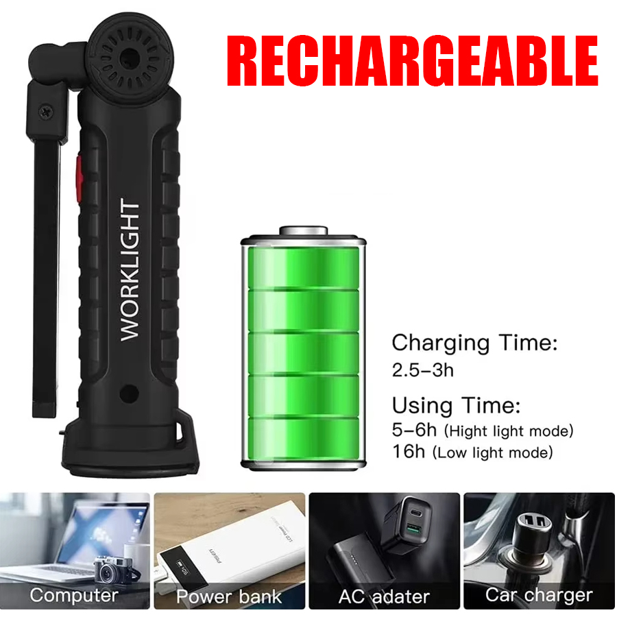 ไฟฉาย LED แบบพกพาพร้อมตะขอแม่เ - Outdoor Adventures บทวิจารณ์และราคา