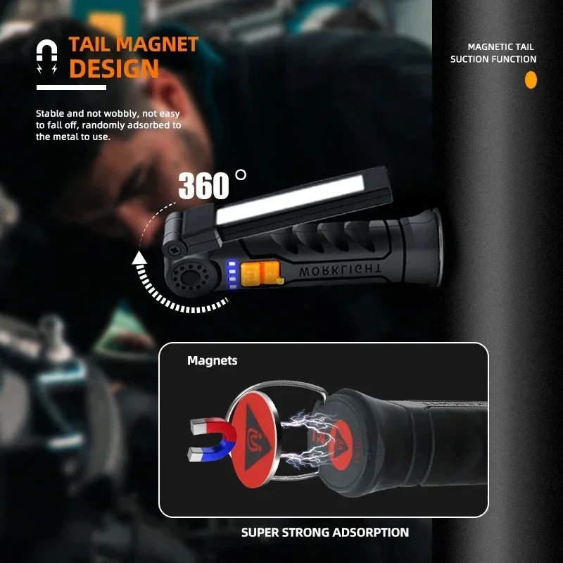 ไฟฉาย LED แบบพกพา COB ชาร์จไฟผ - Outdoor Adventures บทวิจารณ์และราคา