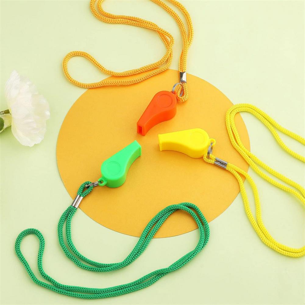 นกหวีดพลาสติก 10 ชิ้น พร้อมสาย - Emergency Whistle Pea บทวิจารณ์และราคา